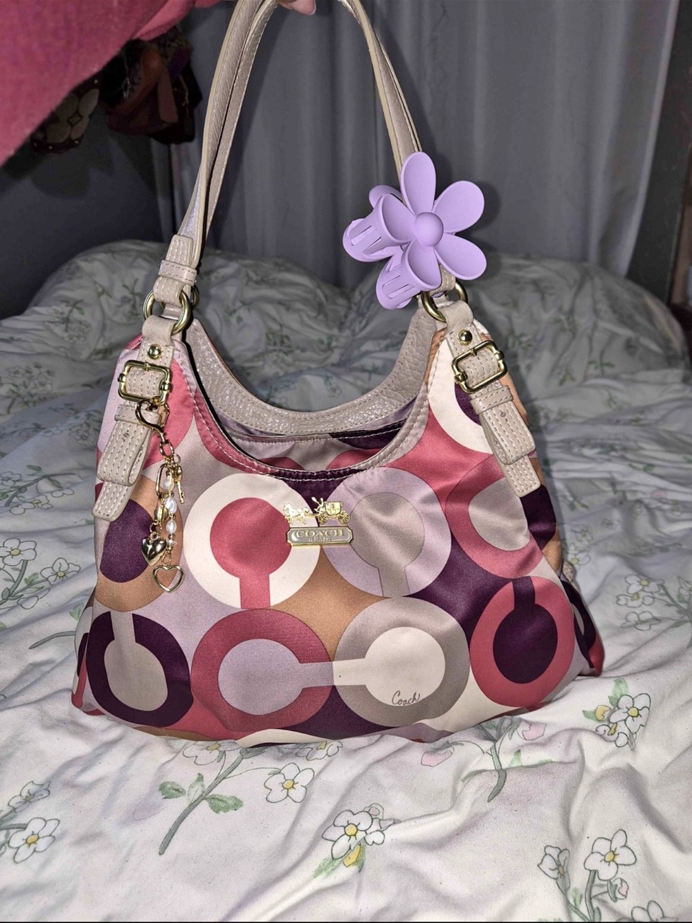 🌸 Coach Madison Graphic Op Art Bag